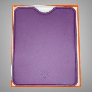 Hermes Swift Leather Ipad Cover Skin Case Purple NIB Made in France